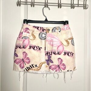 NWOT White Fox Woman’s Butterfly Mini Skirt Y2K